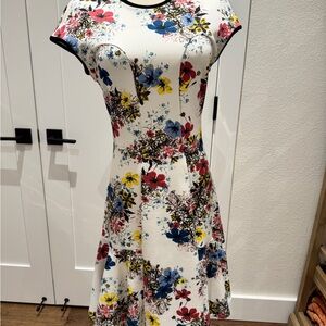 ERDEM Multicolor Floral Midi Dress